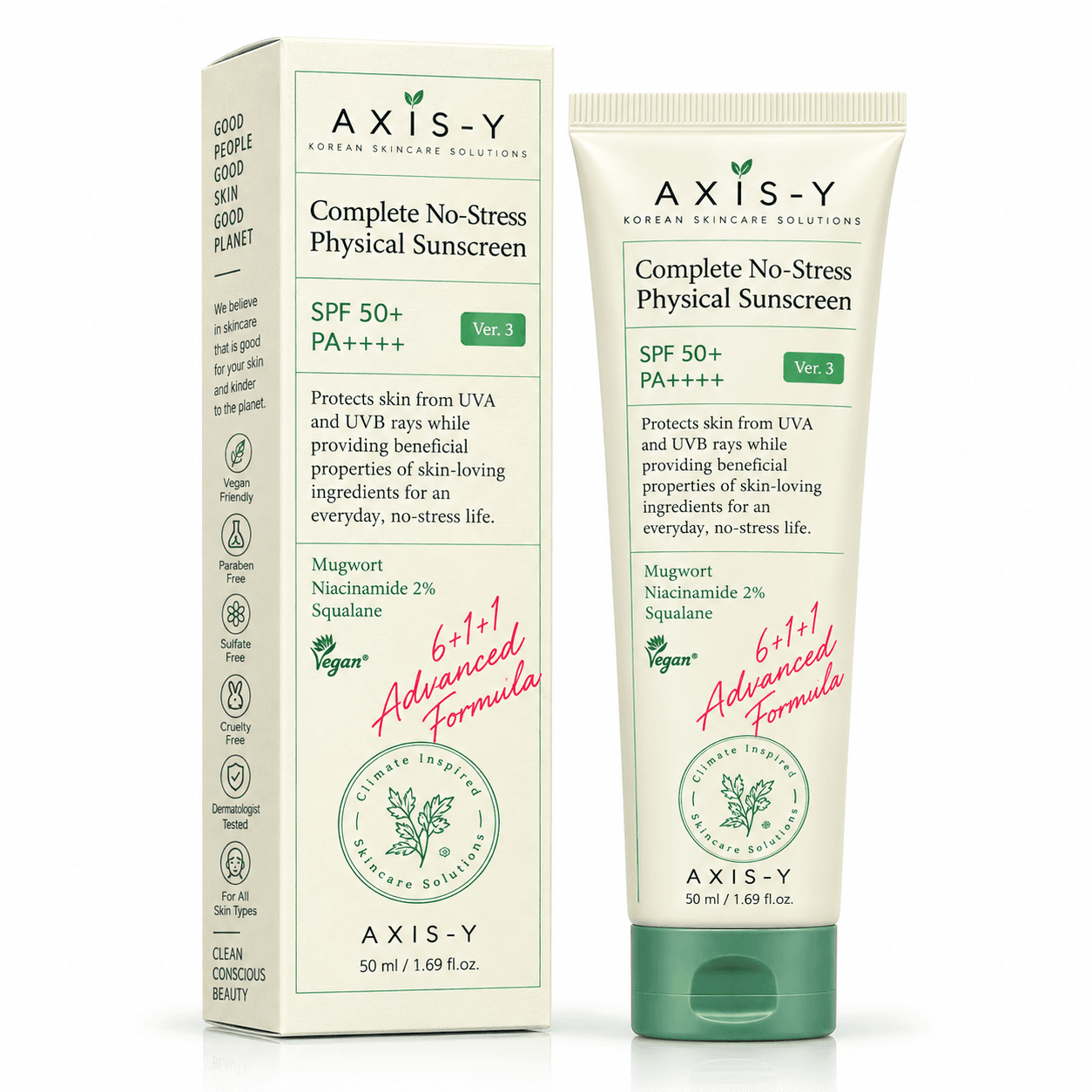 AXIS-Y Complete No-Stress Physical Sunscreen SPF 50+ PA++++ 50ml