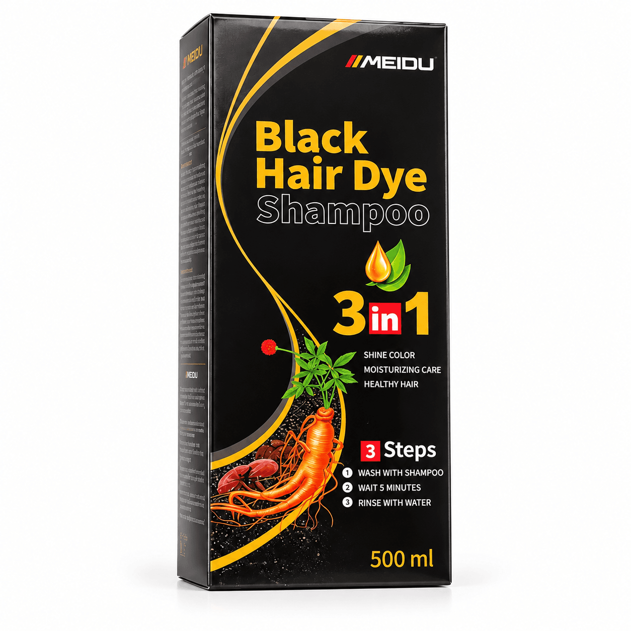 MEIDU black hair shampoo 3 IN 1